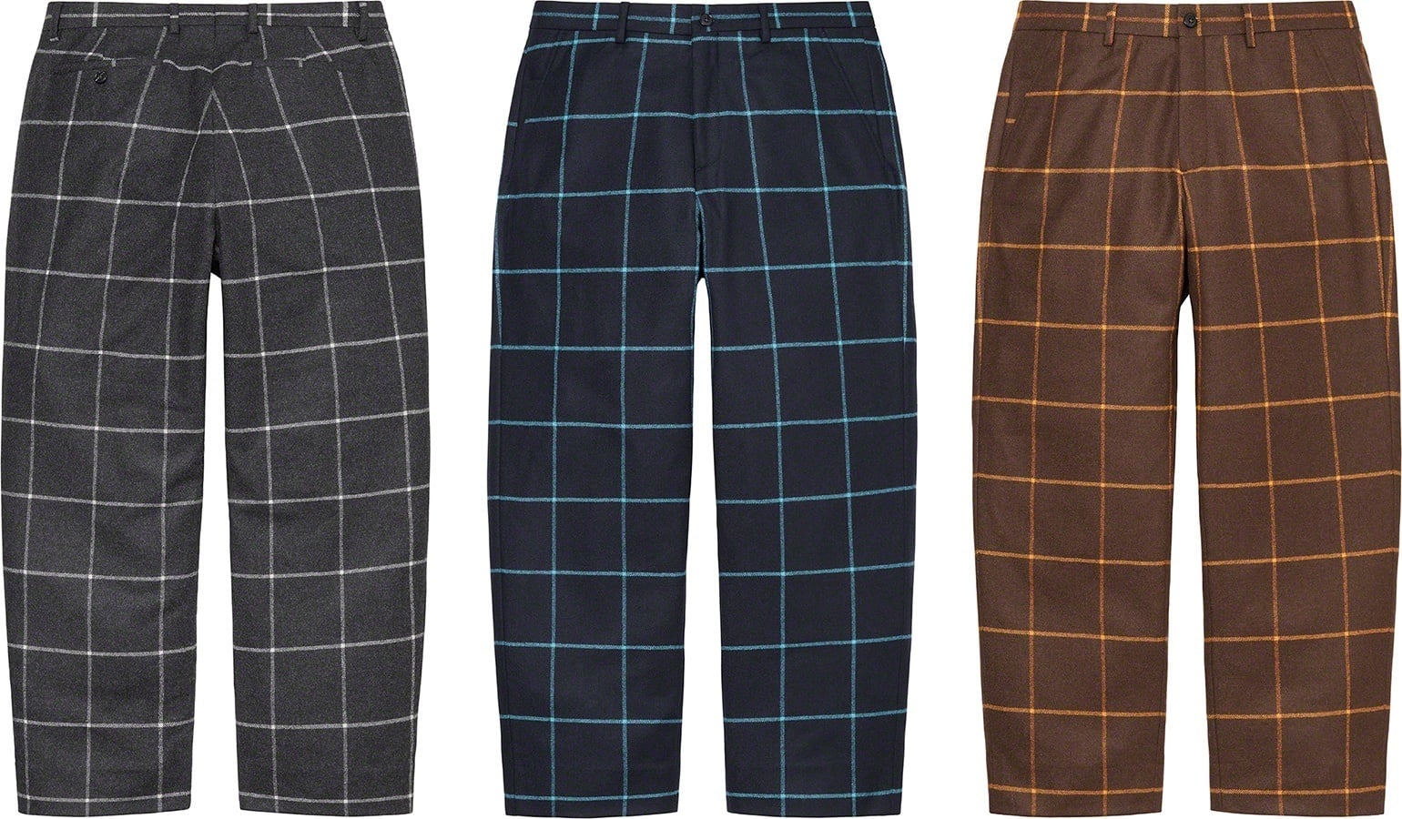 Windowpane Wool Trouser